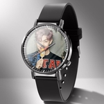 Ficha técnica e caractérísticas do produto Assista BTS Bangtan Boys Moda Watch Man cintura Assista Mulher à moda Assista relógio de quartzo