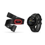 Bundle Forerunner 735xt - Preto e Cinza - Smartwatch Gps Multiesporte + Cinta Hrm-run - Garmin