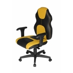 Ficha técnica e caractérísticas do produto Cadeira Gamer Base Giratória com braço Linha Gamer Racing Amarelo