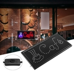 Ficha técnica e caractérísticas do produto 48x25cm Cafe LED Neon Sign Light Coffee Shop Decoração da parede Lâmpada 2 Modo Flash d