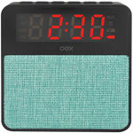 Caixa De Som Bluetooth 10w RMS Com Radio Relogio Preto e Azul CS100 – OEX