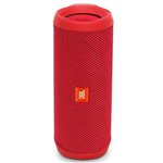 Caixa de Som Flip Modelo 4 16W com Bluetooth/Auxiliar Bateria 3000 MAh - Vermelho