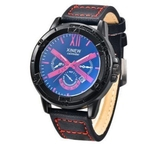 Ficha técnica e caractérísticas do produto Calendário de couro Hot Marca Relógios Mens Quartz Watch2 pulso