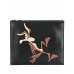 Ficha técnica e caractérísticas do produto Calvin Klein 205W39nyc Clutch 'Looney Tunes' de Couro - Preto