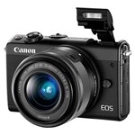 Câmera Dslr Canon Eos M100 24.2mp 3.0 Wi-Fi-nfc-bluetooth + Kit Ef-m15-45 Is St