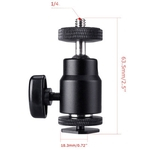 Ficha técnica e caractérísticas do produto Camera Monitor LED Luz de preenchimento Multi-Function Universal Bola Tipo Gimbal metal Hot Shoe pequeno Gimbal Redbey