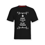 Ficha técnica e caractérísticas do produto Camiseta Keep Calm And Play Tennis - P - Preto