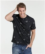 Camiseta Masculina Estampa Star Wars Manga Curta Disney