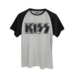 Ficha técnica e caractérísticas do produto Camiseta Raglan Masculina Kiss Logo - Bandup!