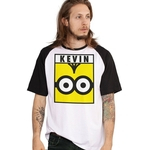 Ficha técnica e caractérísticas do produto Camiseta Raglan Masculina Minions Kevin