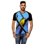 Ficha técnica e caractérísticas do produto Camiseta Raglan Pássaro Ferreirinho Relógio Masculina