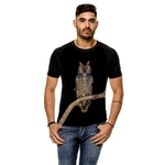 Ficha técnica e caractérísticas do produto Camiseta Raglan Pássaro Jacurutu Masculina