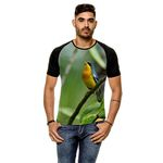 Ficha técnica e caractérísticas do produto Camiseta Raglan Pássaro Mariquita Masculina