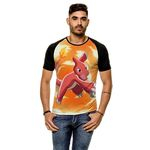 Ficha técnica e caractérísticas do produto Camiseta Raglan Pokemon Charmeleon Masculina