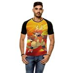 Ficha técnica e caractérísticas do produto Camiseta Raglan Pokemon Magmar Masculina