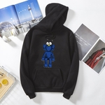 Ficha técnica e caractérísticas do produto Camisola do Hoodie KAWS Unisex Thicken camisola do Hoodie dos desenhos animados Boneca de assento Casal usar solto pulôver