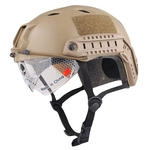 Ficha técnica e caractérísticas do produto LOS Capacete à prova de vento anti-colisão leve com óculos de proteção Militar de Tiro Capacete Paintball Máscara Facial