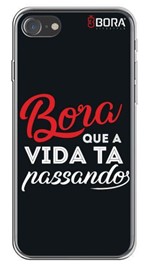 Ficha técnica e caractérísticas do produto Capinha Preta - Frase Bora - IPhone 7/8 - Use Bora