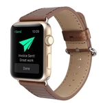 Ficha técnica e caractérísticas do produto Carbon Fiber Leather Strap Replacement Watch Band For Apple Watch 42mm BW