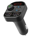 Ficha técnica e caractérísticas do produto Carro Bluetooth versão 5.0 Telefone FM Lossless música MP3 Player sem fios mãos livres USB de carregamento duplo Detecção de Pressão