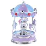Ficha técnica e caractérísticas do produto Carrossel Vintage Merry-go-round Caixa De Música Relógio Brinquedo Presente De Natal-roxo #2