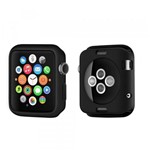 Case Flexível Gel Proteção Apple Watch 1 2 3 44Mm Preto - 4life