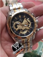 Ficha técnica e caractérísticas do produto Casio Edifice Dourado Misto Black