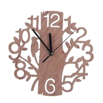 Ficha técnica e caractérísticas do produto 22 centimetros Árvore de madeira simples Forma Relógio de Parede para o Quarto Decoração da Parede