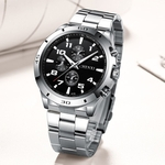 Ficha técnica e caractérísticas do produto Chenxi venda quente relógio negócios 027b relógio de quartzo banda de aço dos homens do relógio
