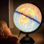 Ficha técnica e caractérísticas do produto 32 cm Elétrico LEVOU Luz Globo Do Mundo Mapa Da Terra Ensinar Educação Geografia Brinquedo Tellurion Terrestre Globo Home Office Desk Decor