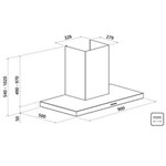 Ficha técnica e caractérísticas do produto Coifa de Parede em Aço Inox New Dritta 90cm 225W - Tramontina - 110V