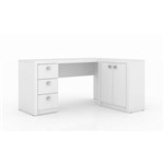 Ficha técnica e caractérísticas do produto Conjunto Mesa com Balcão para Home Office Branco - Tecno Mobili