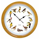 Ficha técnica e caractérísticas do produto Conjunto Relógio de Parede com Sons de Pássaros com Borda na Cor Marfim (Adendo Sonoro) e Livro os D