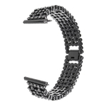 Ficha técnica e caractérísticas do produto Correia de aço inoxidável da faixa do relógio de pulso do diamante da substituição de 17mm para Fitbit Versa