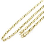 Ficha técnica e caractérísticas do produto Corrente Folheada a Ouro 18k Modelo Cartier com 4mm - 60 Cm