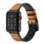 Ficha técnica e caractérísticas do produto FLY Couro híbrido Sports Watch banda Bandas de substituição Vintage SweatProof para Apple Watch Series iWatch 1/2/3 Smart Watch Accessories