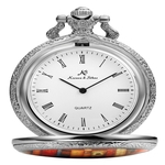 Ficha técnica e caractérísticas do produto Criativa oco quartzo relógio de bolso elegante numerais romanos relógio de bolso