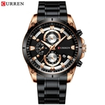 Ficha técnica e caractérísticas do produto Curren 8360 Stainless Steel Chronograph Sport Watch masculino Projeto Relógios Homens de luxo Quartz Relógio relógios dos homens