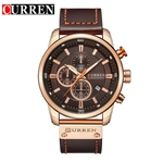 Ficha técnica e caractérísticas do produto Curren 8291 Homens pulseira de couro Strap relógio mecânico Relógio Masculino Assista