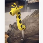 Ficha técnica e caractérísticas do produto 3D Handmade Animais De Girafa De Pelúcia Cabeça Brinquedos de Pelúcia Tapeçarias de Parede de Quarto de Crianças Arte Decalque Decoração de Parede de Quarto de Crianças Berçário
