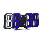 Ficha técnica e caractérísticas do produto 3D LED Digital Clock Bright Night Mode Bright Clock Relógio de mesa eletrônico ajustável Exibição de 24/12 horas Relógio despertador Pendurado na parede