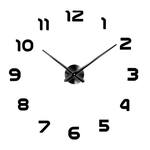 Ficha técnica e caractérísticas do produto Decoração Da Casa 3d Diy Relógio De Parede Decoração Adesivo Espelho Relógio De Parede