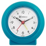 Ficha técnica e caractérísticas do produto Despertador Azul Redondo Quartz Decorativo Herweg 2611-267