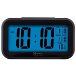 Ficha técnica e caractérísticas do produto Despertador Digital Led Visor Azul Herweg com Luz Noturna Termometro e Calendario de Mesa Luxo