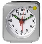 Ficha técnica e caractérísticas do produto Despertador Relógio Silencioso Herweg Prata - 2510 070