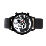 Dial SC020 Unisex Graffiti Crânio principal PU couro Quartz relógio de pulso Movimento