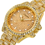 Ficha técnica e caractérísticas do produto Diamante incrustado relógio moda liga de quartzo banda velocidade de relógio dos homens vendendo homem relógio populares