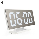 Ficha técnica e caractérísticas do produto Digital Big LED Screen Mirror Mute Time Display Relógio De Mesa Relógio De Mesa