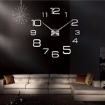 Ficha técnica e caractérísticas do produto Diy Grande Relógio De Parede Acrílico 3d Adesivos Relógio Decoração Da Casa Removível