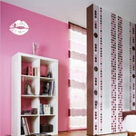 Ficha técnica e caractérísticas do produto DIY moderno beijo 3d lábio espelho adesivo de parede arte acrílica mural decalque decoração da sala de casa